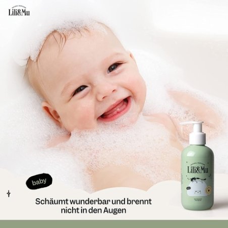 Lili&Mu Baby Shampoo & Shower Gel 200 Ml | Baby Shower Gel With Allantoin Jojoba Oil