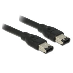 DeLOCK 83273 FireWire cable 0.5 m 6-p Black