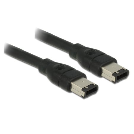 DeLOCK 83273 câble firewire 0,5 m 6-p Noir