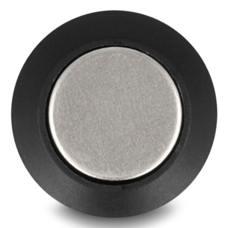 DeLOCK 22045 commutateur électrique Bouton-poussoir 2P Noir, Argent