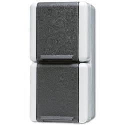 JUNG 822 W prise de courant Noir, Blanc