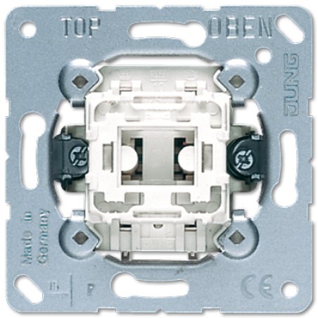 STOCKJBE49 - JUNG 531 U Bouton-poussoir 1P Métallique, Blanc