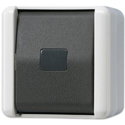 JUNG 831 W Pushbutton switch 1P Black, White