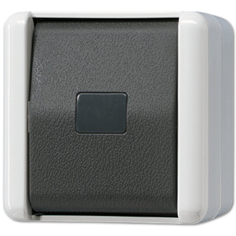 JUNG 831 W Bouton-poussoir 1P Noir, Blanc