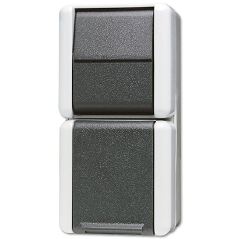 Jung 876 W AP/WD-Steckdose mit Wechselschalter
