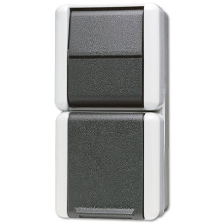 Jung 876 W AP/WD-Steckdose mit Wechselschalter