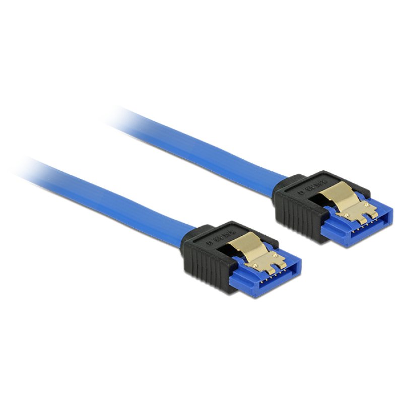 DeLOCK 84977 câble SATA 0,2 m SATA 7-pin Noir, Bleu