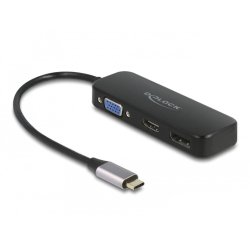 Adapter USB-C - DP HDMI VGA DeLOCK Black