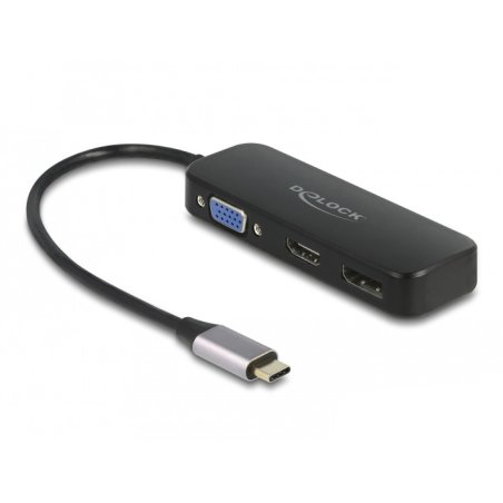 DeLOCK Adaptateur USB Type-C vers VGA / HDMI / DisplayPort 4K 60 Hz