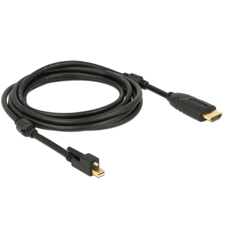 DeLOCK 83731 câble vidéo et adaptateur 3 m Mini DisplayPort HDMI Noir
