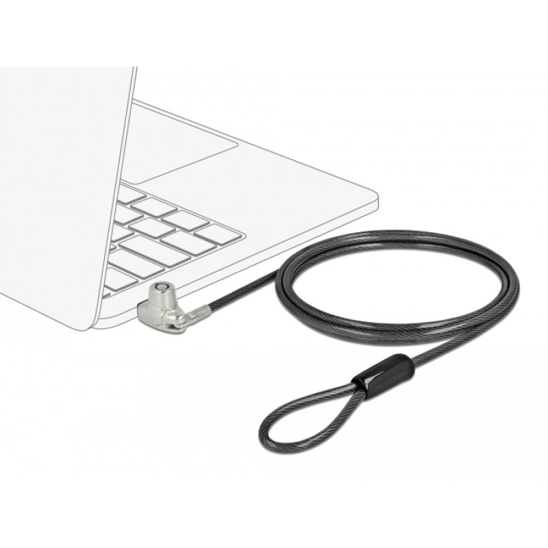 DeLOCK Navilock Laptop Security Cable with Key Lock for HP Nano slot - Carbon steel cable