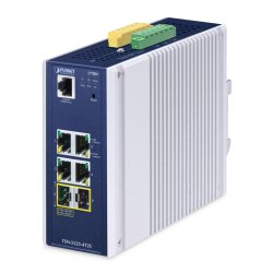 PLANET TSN-5225-4T2S commutateur réseau Géré L2 Gigabit Ethernet (10/100/1000) Aluminium, Bleu