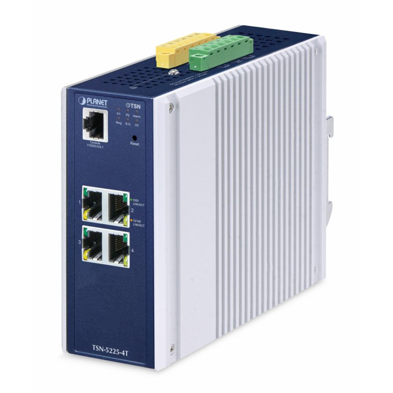 PLANET IP30 DIN-rail Industrial L2 Managed L2 Gigabit Ethernet (10/100/1000) Aluminium, Blue