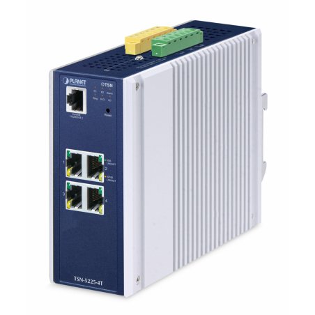 PLANET IP30 DIN-rail Industrial L2 Managed L2 Gigabit Ethernet (10/100/1000) Aluminium, Blue