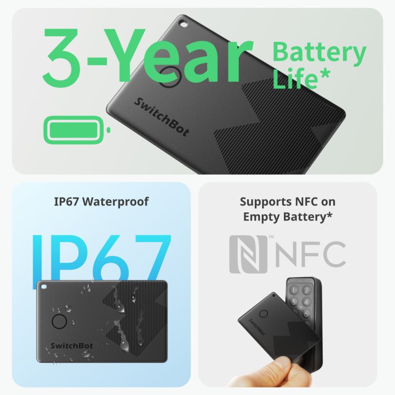 SwitchBot Geldbörsen-Tracker-Karte NFC-kompatibel