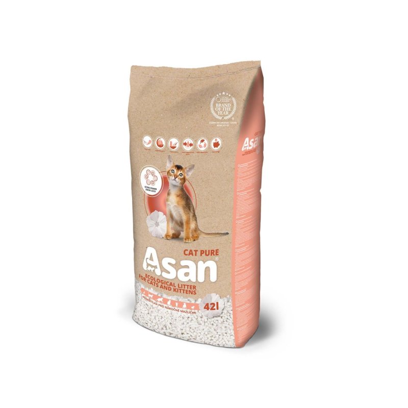 Asan - Cat Pure 42l - Ecological Catlitter 8kg