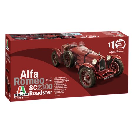 Italeri Alfa Romeo 8C 2300 Roadster Roadster model Assembly kit 1:12