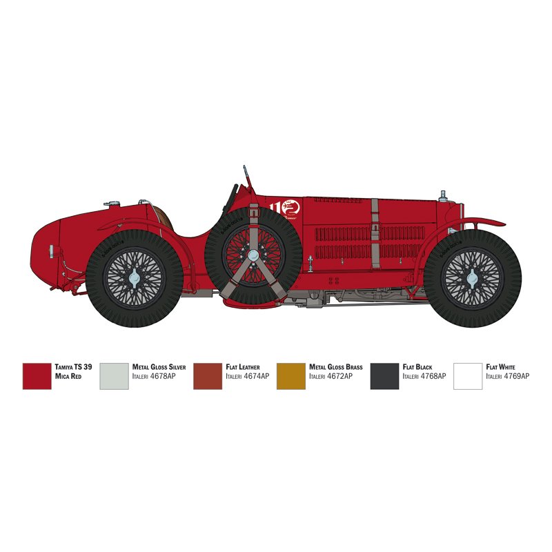 Italeri Alfa Romeo 8C 2300 Roadster Roadster model Assembly kit 1:12