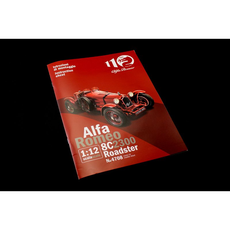 Italeri Alfa Romeo 8C 2300 Roadster Modèle de roadster Kit de montage 1:12