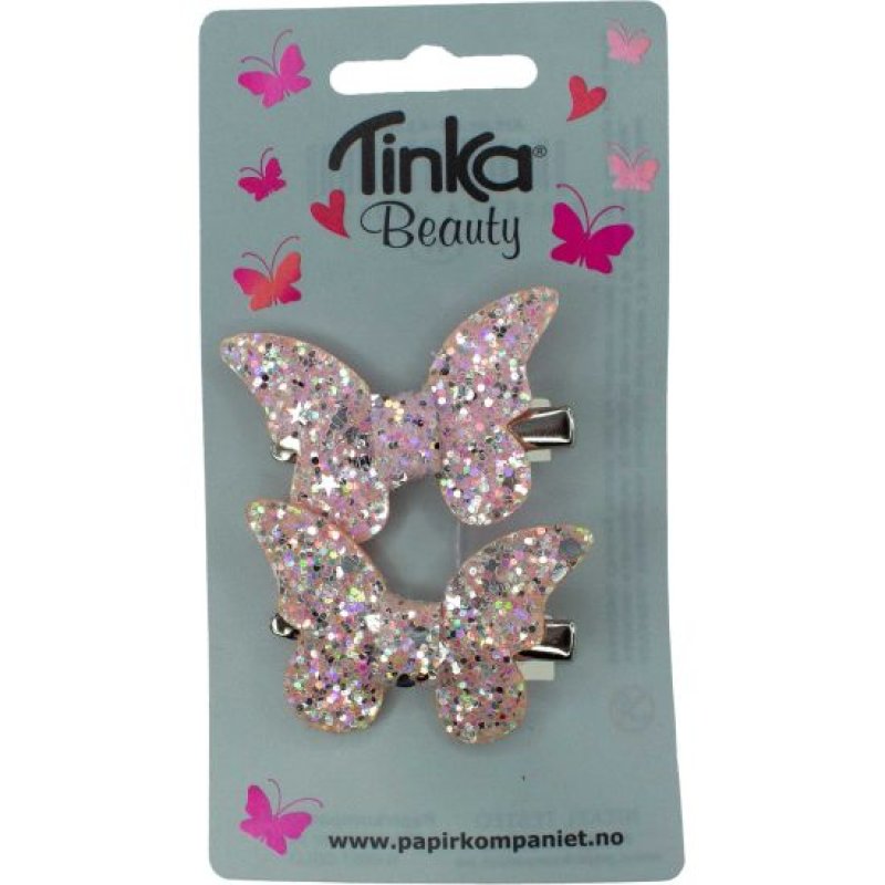 Tinka Beauty – Hair Clips Butterfly Glitter – 2 pcs (8-433022)