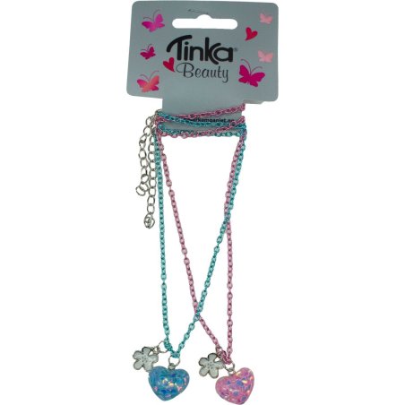 Tinka Beauty – Best Friends Necklace with 2 Hearts (8-434009)