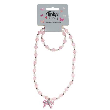 Tinka Beauty – Necklace with Bracelet – Unicorn – Pink (8-433216A)