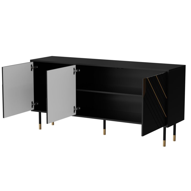 Cama 3D MOUNTAIN chest of drawers 154x40x72 black gold