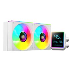 Mars Gaming ML-LCDPRO240W Processeur Refroidisseur de liquide tout-en-un 12 cm Blanc 1 pièce(s)