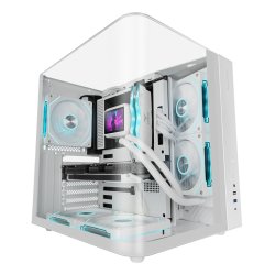 Boitier Moyen Tour ATX Mars Gaming MC-INFINIOLITE avec panneaux vitrés (Blanc)