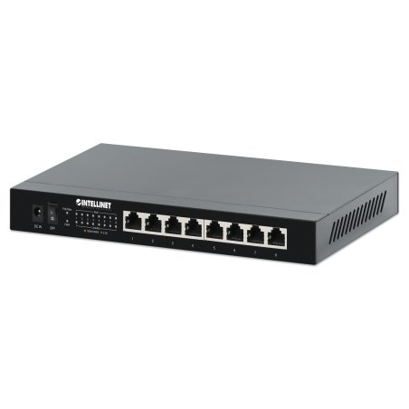 INTELLINET 8-Port 2,5G Ethernet PoE Switch 8x 10/100/1000/2500 Mbit/s PSE PoE Ports 100W PoE-Leistungsbudget