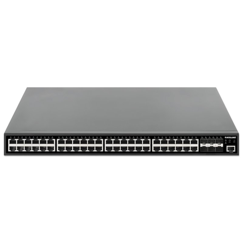 Intellinet 54-Port L2 Fully Managed PoE Switch mit 48 Gigabit Ethernet-Ports und 6 SFP Uplinks