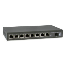 LevelOne PoE Switch 8xGE PoE/1x10GSFP 120W unmanged Plastik