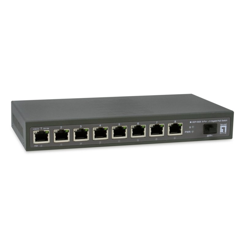 LevelOne GEP-0925 commutateur réseau Non-géré 2.5G Ethernet (100/1000/2500) Connexion Ethernet, supportant