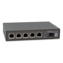 LevelOne GEP-0625 network switch Unmanaged 2.5G Ethernet (100/1000/2500) Power over Ethernet (PoE) Black