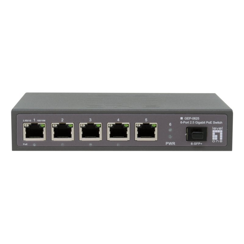 LevelOne PoE Switch 4x2.5GE PoE/1x2.5GE/ 65W unmanag.Plastik