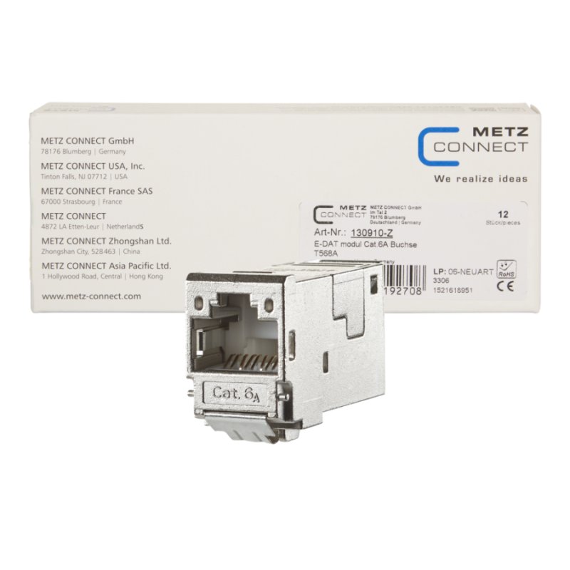 METZ CONNECT 130910-Z connecteur de fils RJ-45 Métallique