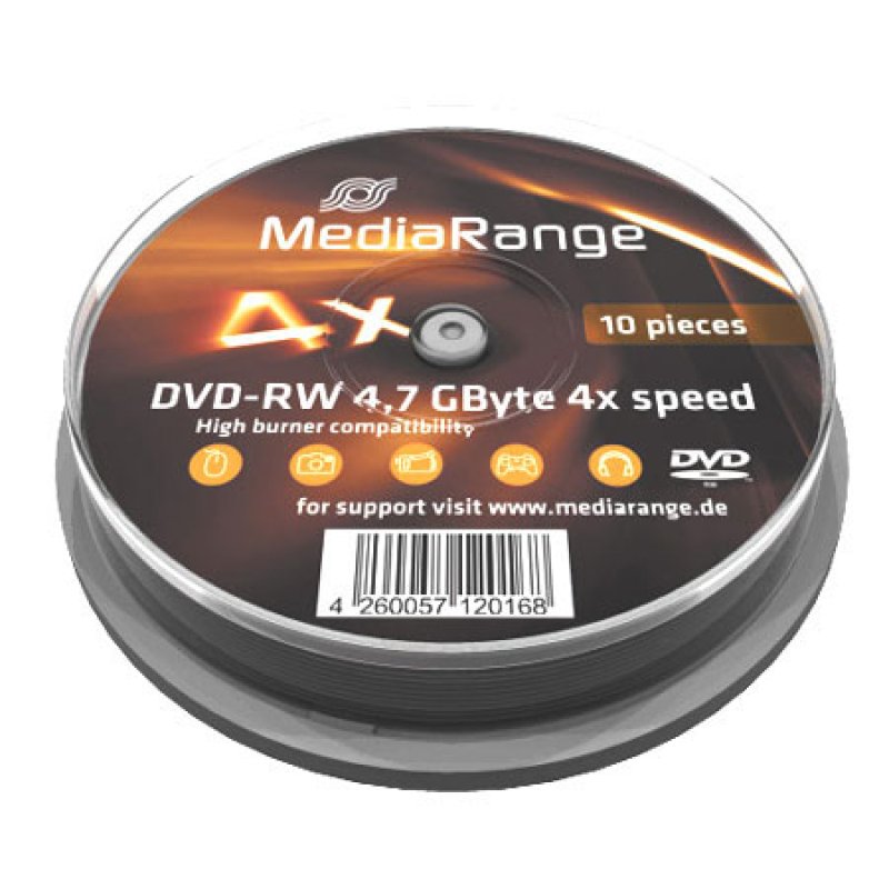 MediaRange MR450 DVD vierge 4,7 Go DVD-RW 10 pièce(s)