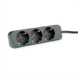 ROLINE 19.07.1066 power extension 1.5 m 3 AC outlet(s) Indoor Black
