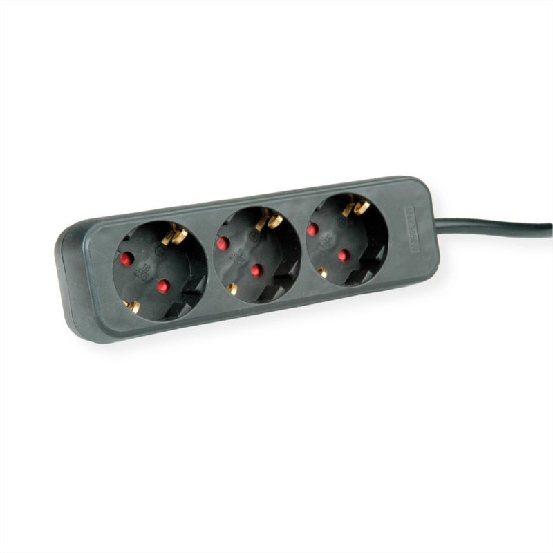 ROLINE 19.07.1066 power extension 1.5 m 3 AC outlet(s) Indoor Black