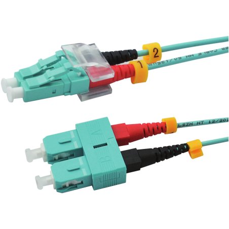 RED 2716-10-0025 LWL-Duplex Patchkabel LC/SC 10,0m OM3 Aqua