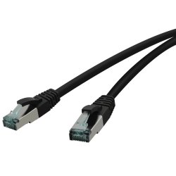 RED Cat.6a 1,5m schwarz Patchkabel Cat.6a S/FTP AWG 27/7, 2xRJ45, schwarz, 1,5m