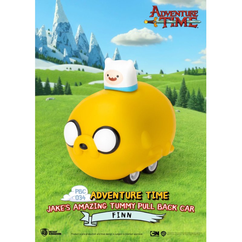 ADVENTURE TIME - Jake's Tummy Pull Black Car -Set 6 Fig. Blind Box 5cm