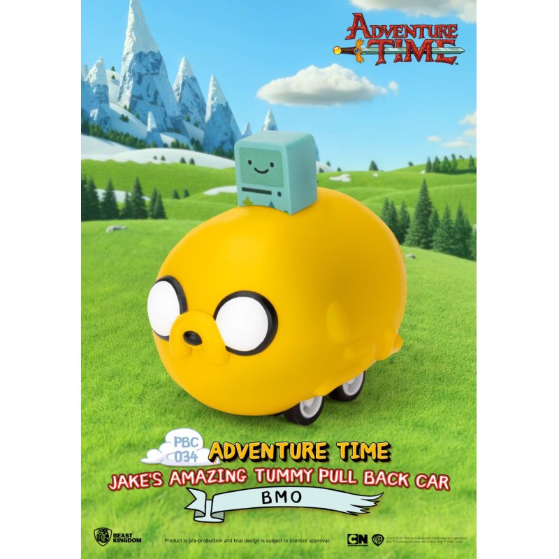 ADVENTURE TIME - Jake's Tummy Pull Black Car -Set 6 Fig. Blind Box 5cm