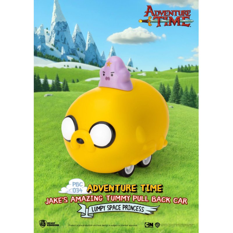 ADVENTURE TIME - Jake's Tummy Pull Black Car -Set 6 Fig. Blind Box 5cm