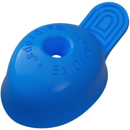 EziDrops Eye Drop Dispenser Aid Easy Eye Drop Applicator for Nozzle Head Bottles Safe & Easy Vision Care Blue