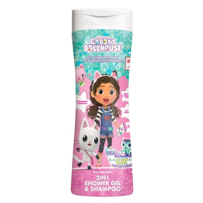 Prodlicencyjne Kids Shower Gel 300ml Gabi Cat House Strawberry