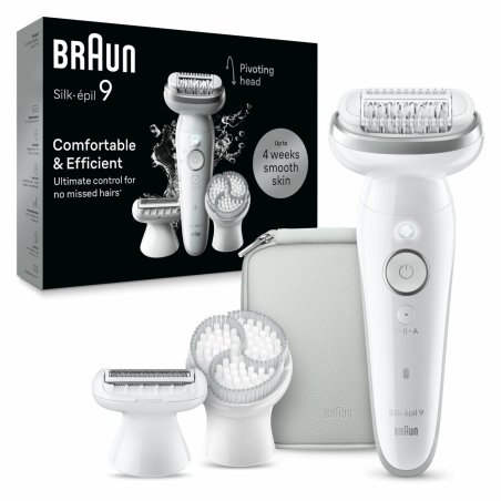 Braun Silk-épil 9 Women's Electric Epilator with Flexible Head for Easy Epilation Wet & Dry Long Smooth Skin 9-061