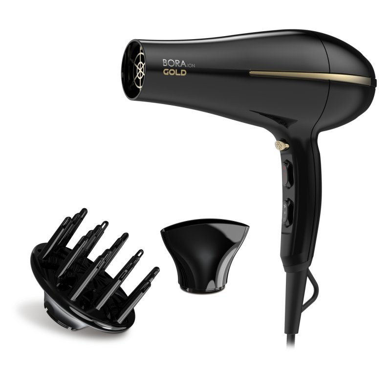 GA.MA Bora ION Gold sèche-cheveux 2200 W Noir
