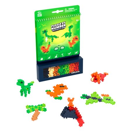 Plus Plus - Puzzle by Number Activity Pad Dinosaurs (4347)