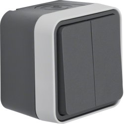 Berker 30753505 FR-Serienschalter AP/WD W.1 grau